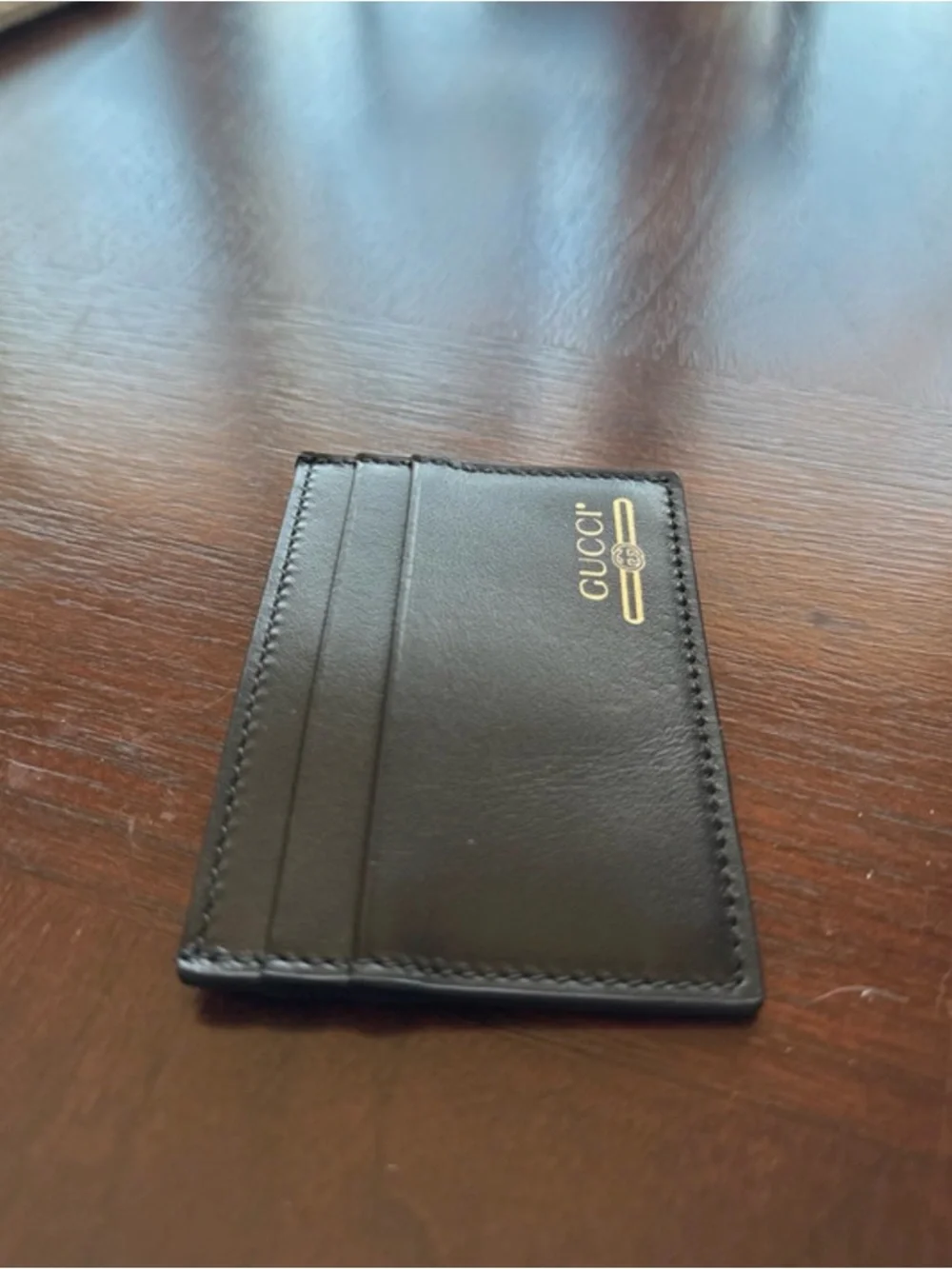 Brand New Gucci 4 Card Black Leather Card Holder - Picture 9 of 12